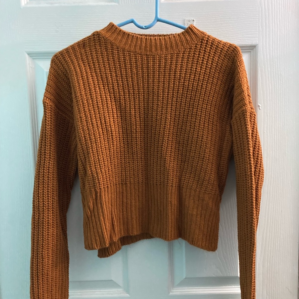 cropped knit sweater